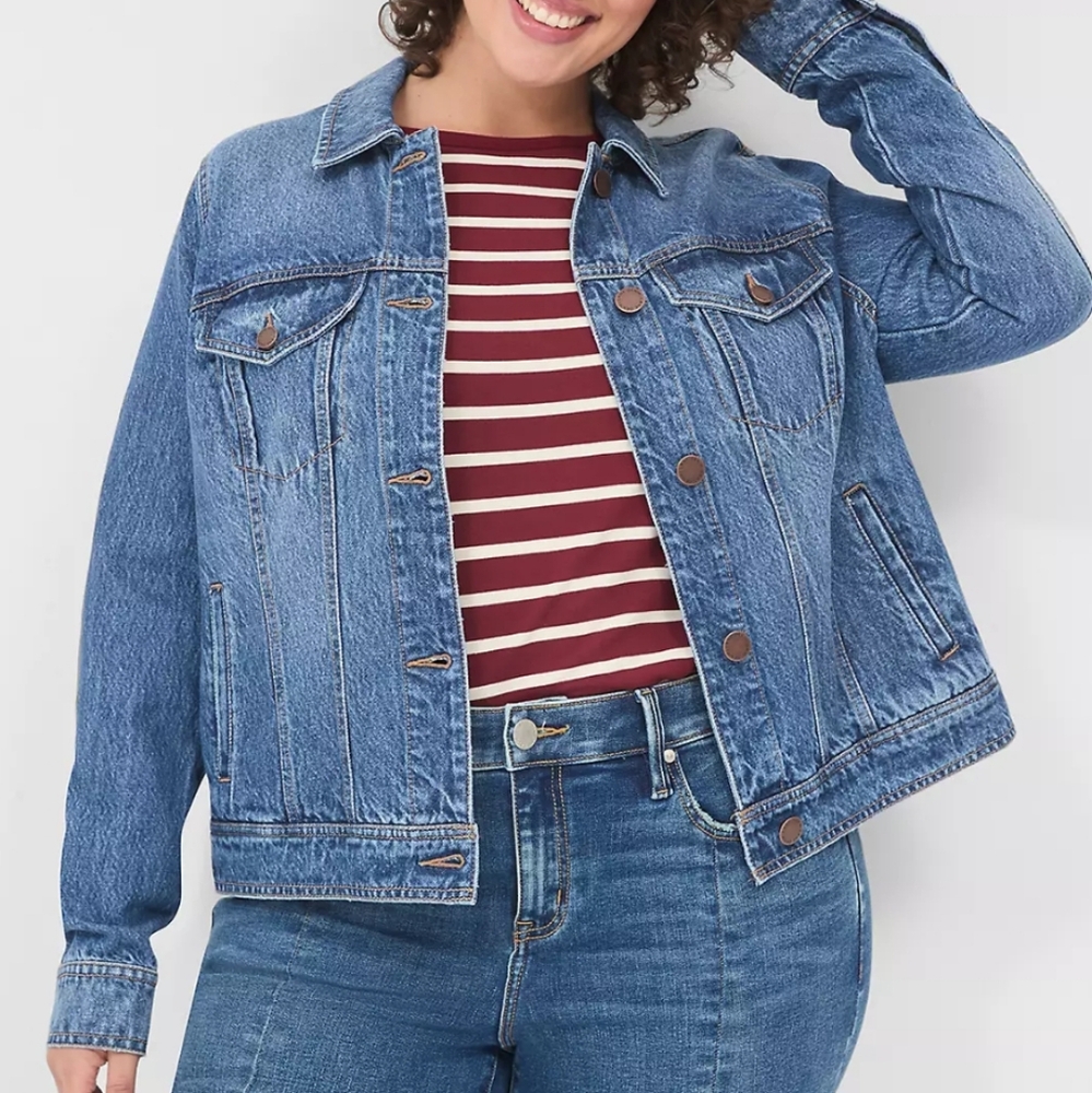 Lane Bryant Blue Jean Jacket